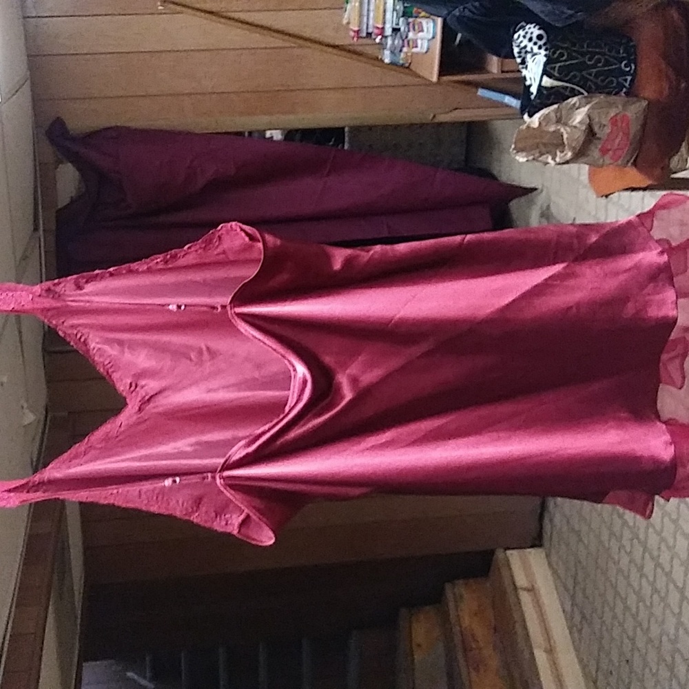 Sexy Burgundy Nightgown